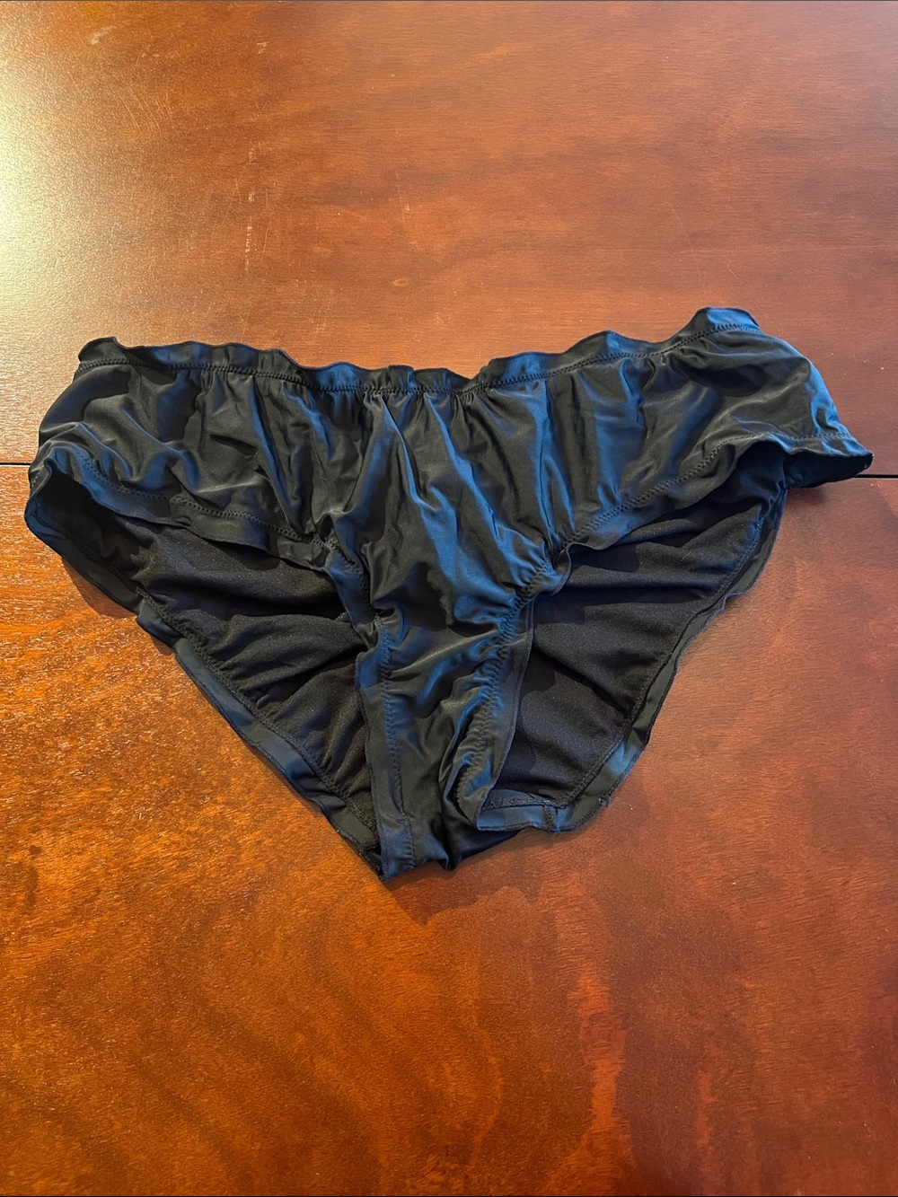 Xhilaration Black Ruffled Women’s Bikini Bottom